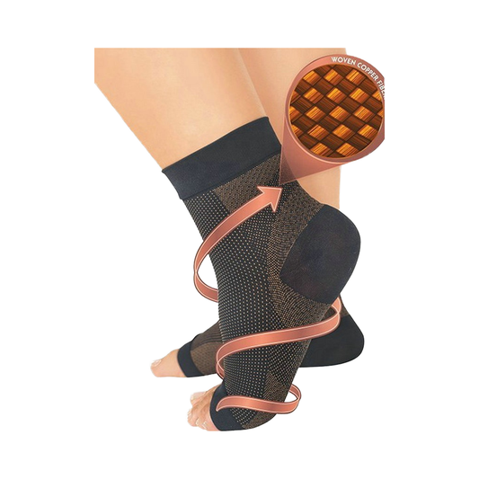 Copper-Infused Open-Toe Compression Socks